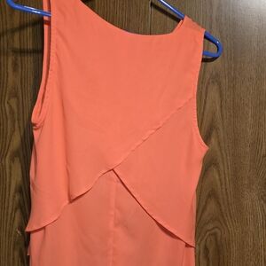 Monteau Asymmetrical Coral Top